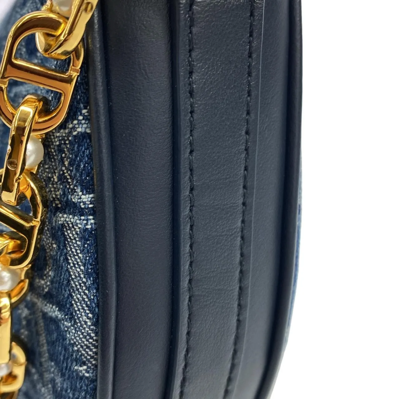 DIOR S3206UDCE Shoulder Denim 黑色 牛仔布 中古品A - 縮圖 4