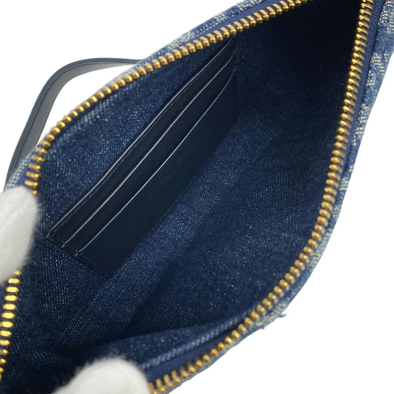 DIOR S3206UDCE Shoulder Denim 黑色 牛仔布 中古品A - 縮圖 8