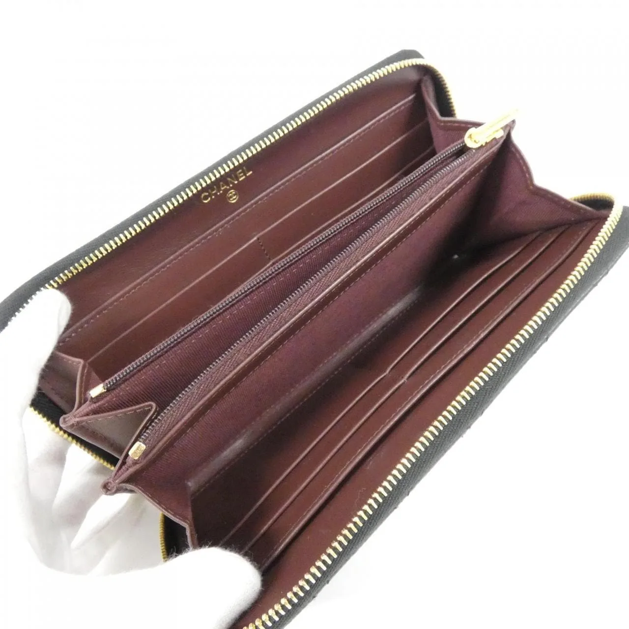 CHANEL Timeless Classic AP0242 Wallet Grained Calfskin Black Grained Calfskin Rank A - Thumbnail 7