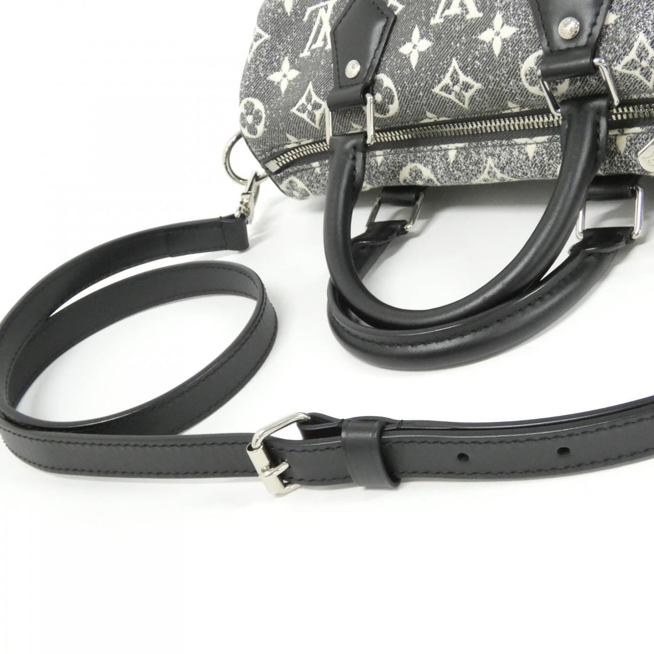 LOUIS VUITTON Speedy M21464 Boston Bag Monogram 黑色 Monogram 中古品A - 縮圖 7