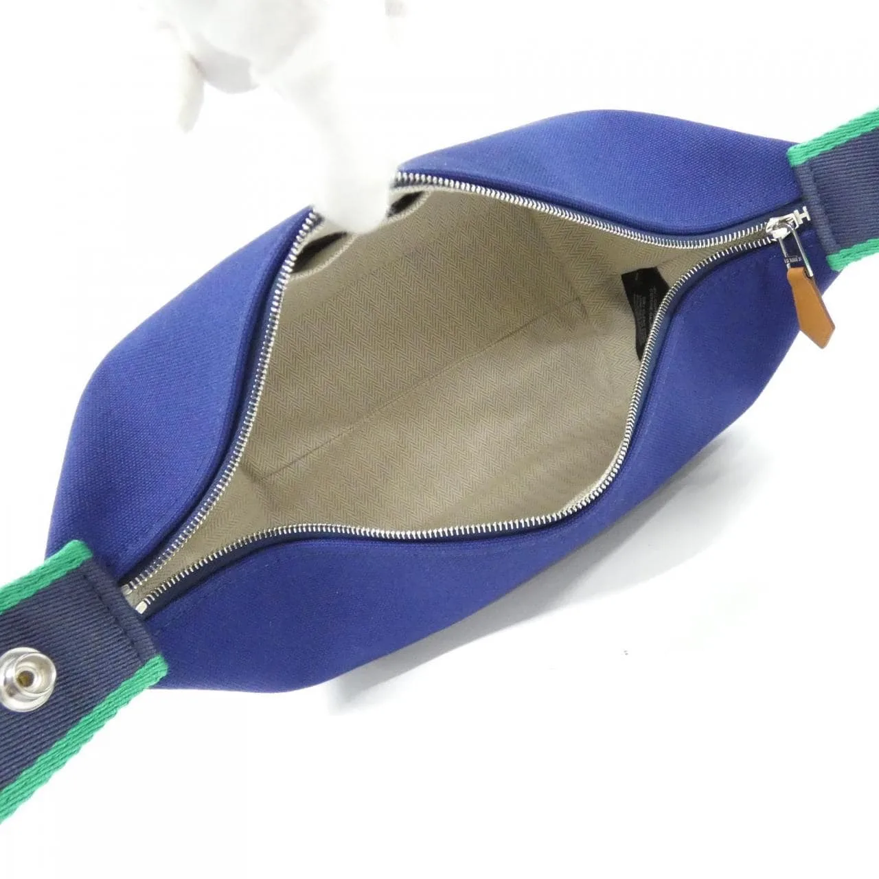 HERMES 103222M Pouch Canvas Black Canvas Rank A - Thumbnail 5