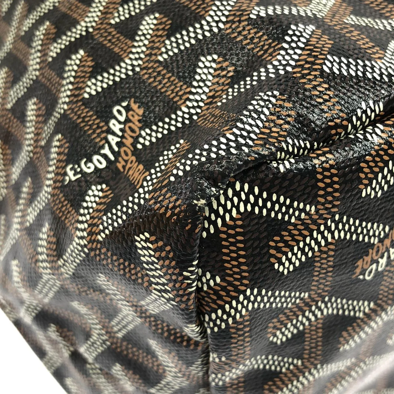 GOYARD Saint Louis AMA LOUIS PM Tote Canvas Black Canvas - Thumbnail 2