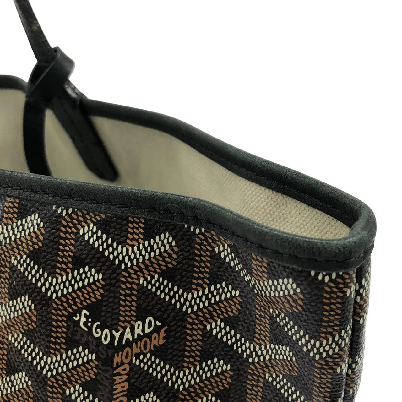 GOYARD Saint Louis AMA LOUIS PM Tote Canvas Black Canvas - Thumbnail 3