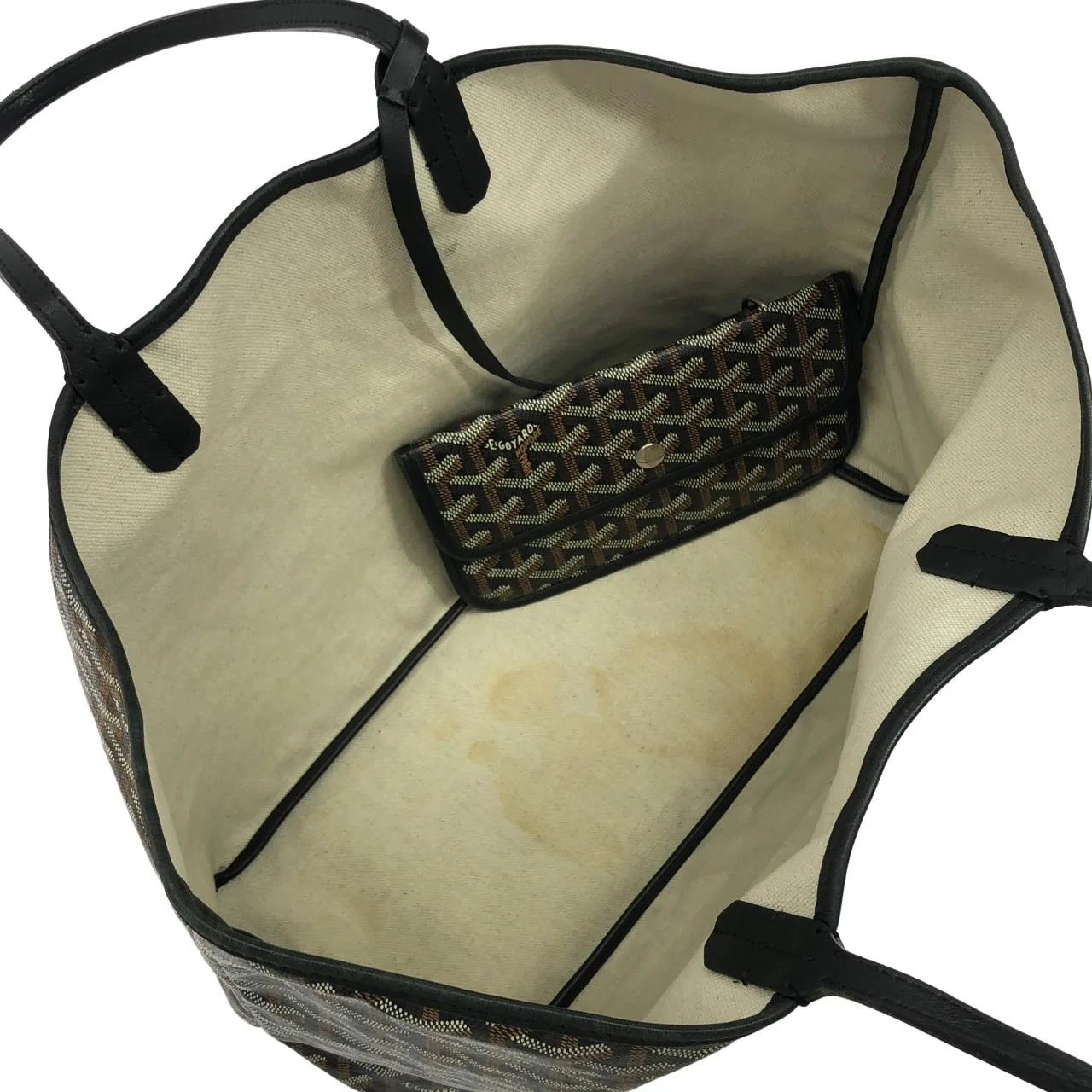 GOYARD Saint Louis AMA LOUIS PM Tote Canvas Black Canvas - Thumbnail 6