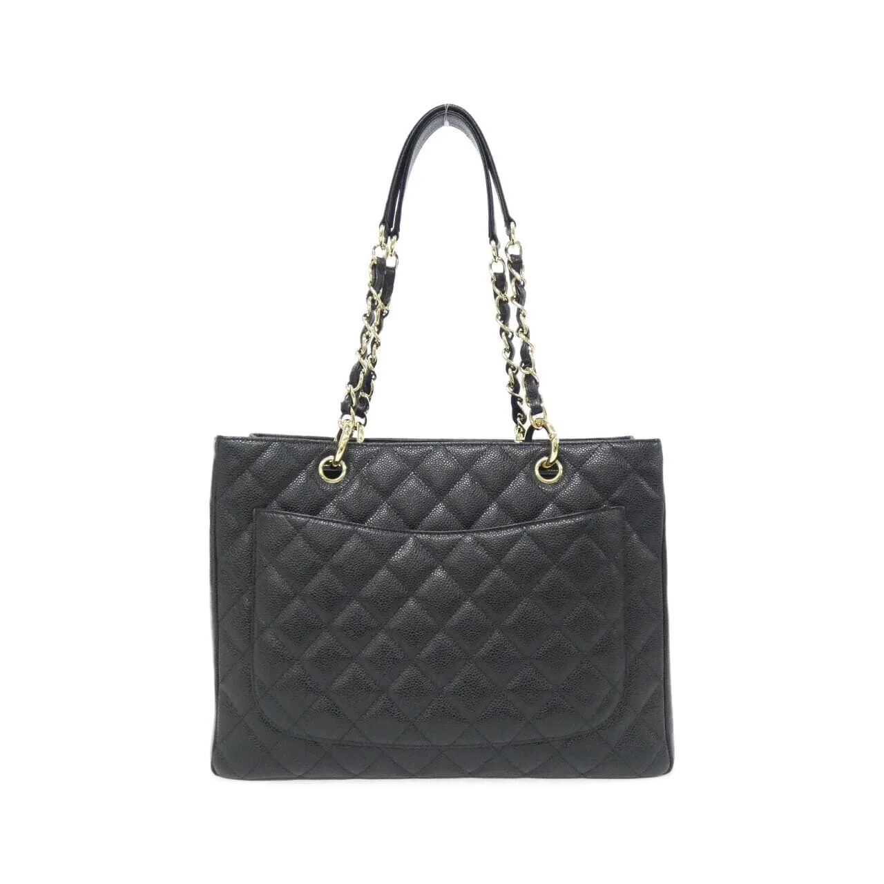 CHANEL 20995 Shoulder Grained Calfskin Black Grained Calfskin Rank A - Thumbnail 2