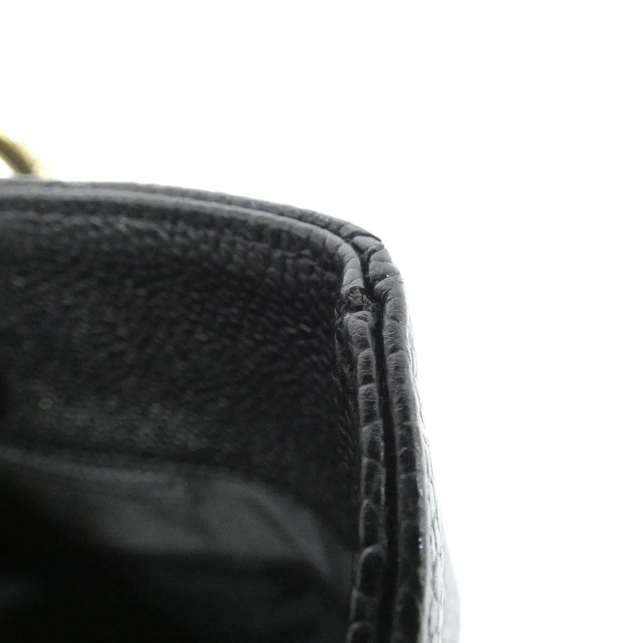 CHANEL 20995 Shoulder Grained Calfskin Black Grained Calfskin Rank A - Thumbnail 4