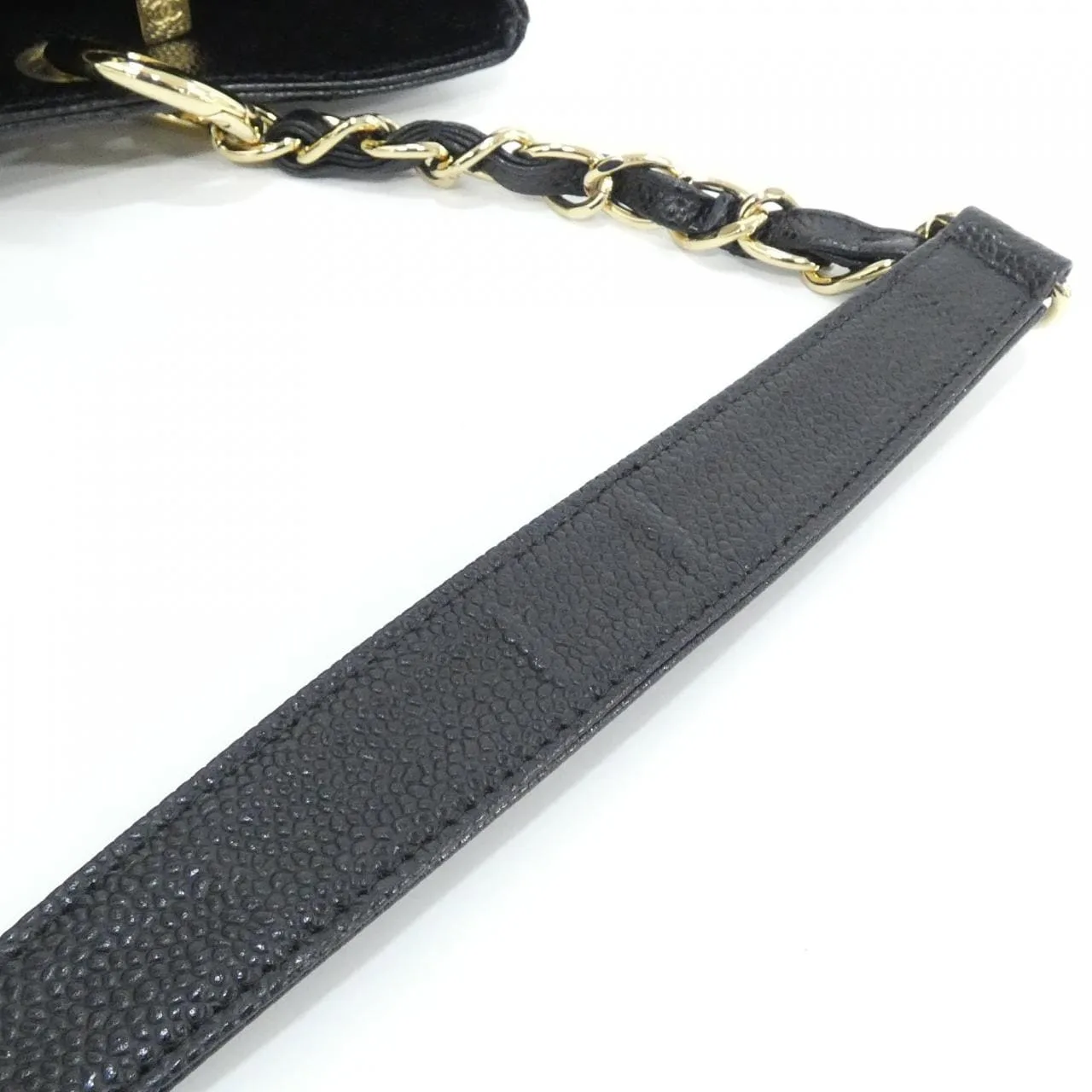 CHANEL 20995 Shoulder Grained Calfskin Black Grained Calfskin Rank A - Thumbnail 5