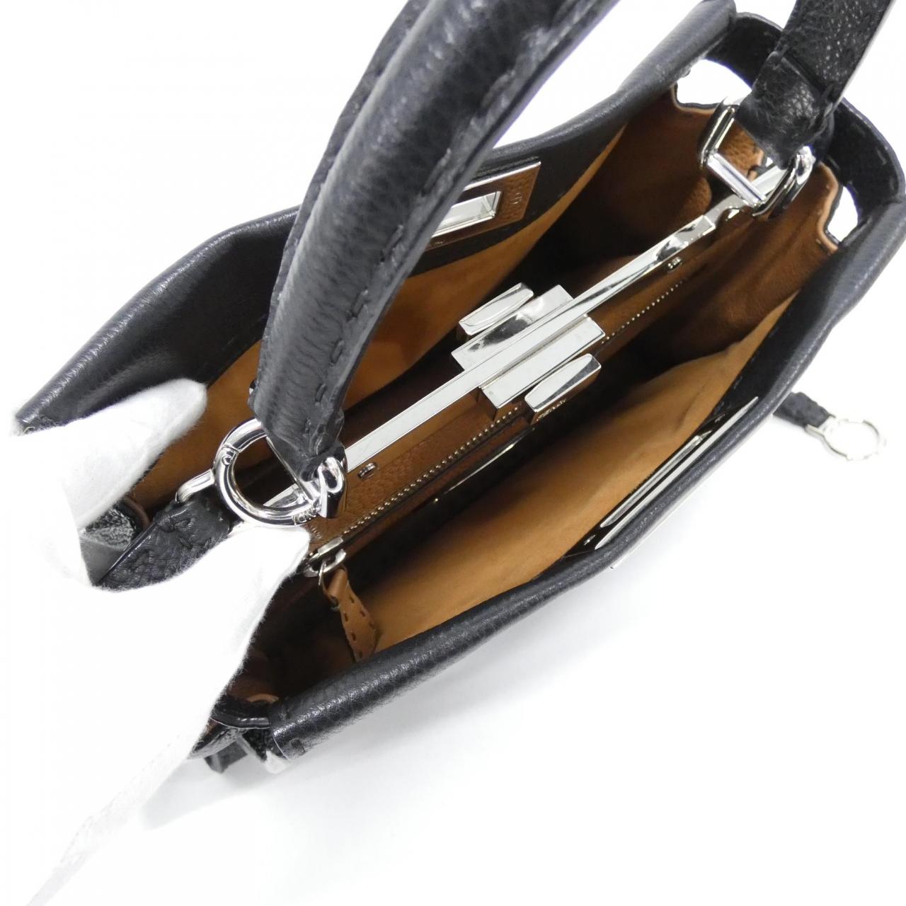 FENDI Peekaboo 8BN290 Q0J Handbag 黑色 中古品A - 縮圖 8