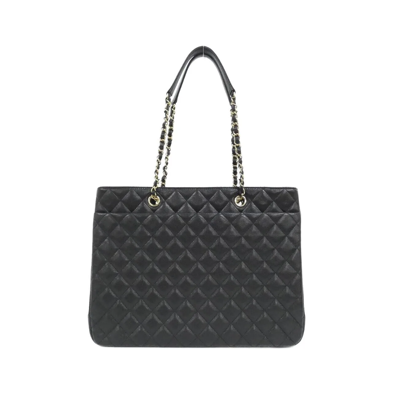CHANEL 91046 Handbag Grained Calfskin Black Grained Calfskin Rank A - Thumbnail 2
