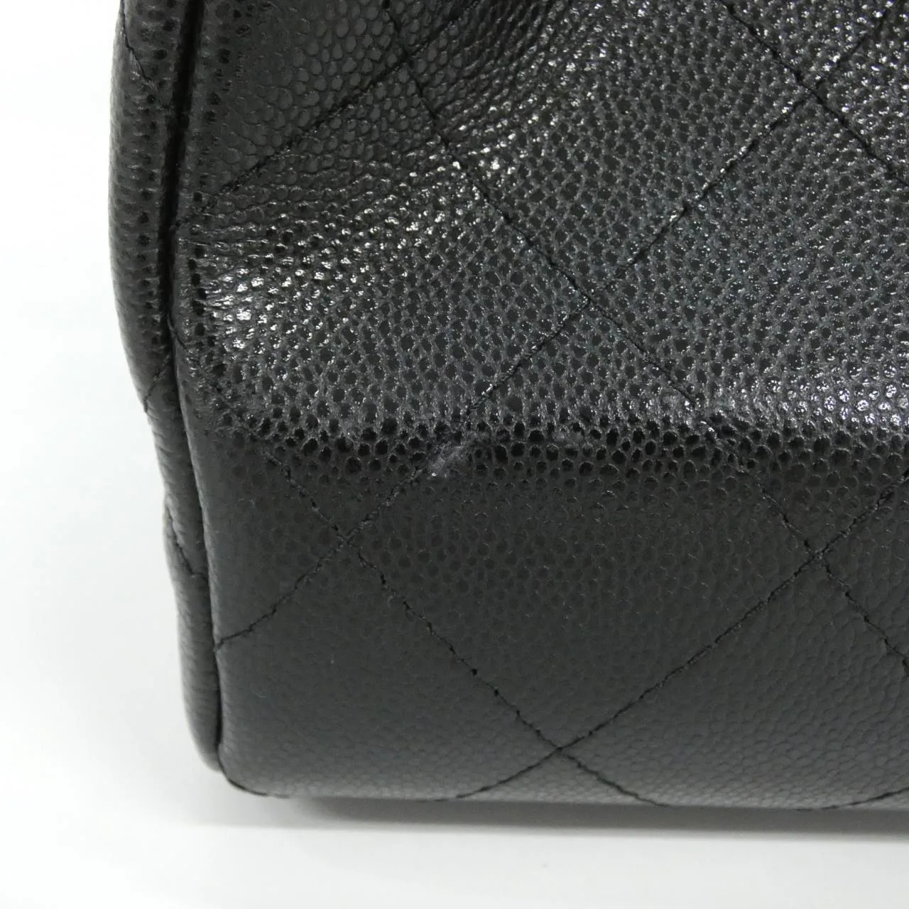 CHANEL 91046 Handbag Grained Calfskin Black Grained Calfskin Rank A - Thumbnail 6