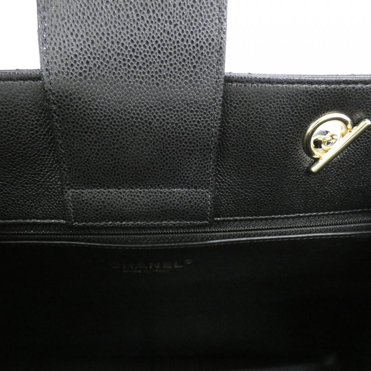 CHANEL 91046 Bag Grained Calfskin Black Grained Calfskin - Thumbnail 9