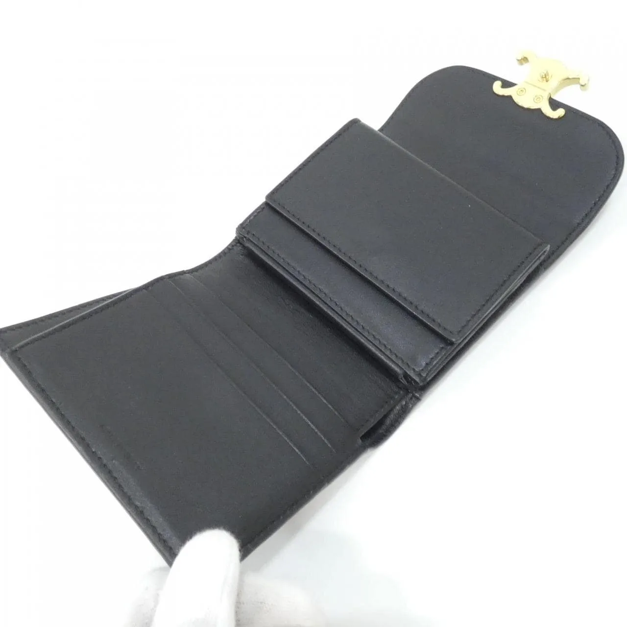CELINE 10D784DUA Wallet Black Rank A - Thumbnail 5