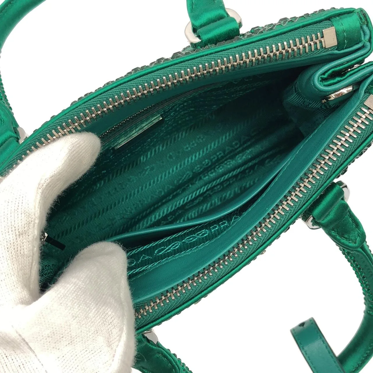 PRADA 1BA906 Handbag 黑色 中古品A - 縮圖 7