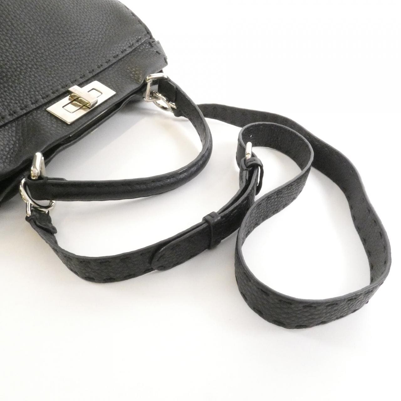 FENDI Peekaboo 8BN290 Q0J Handbag Black - Thumbnail 4