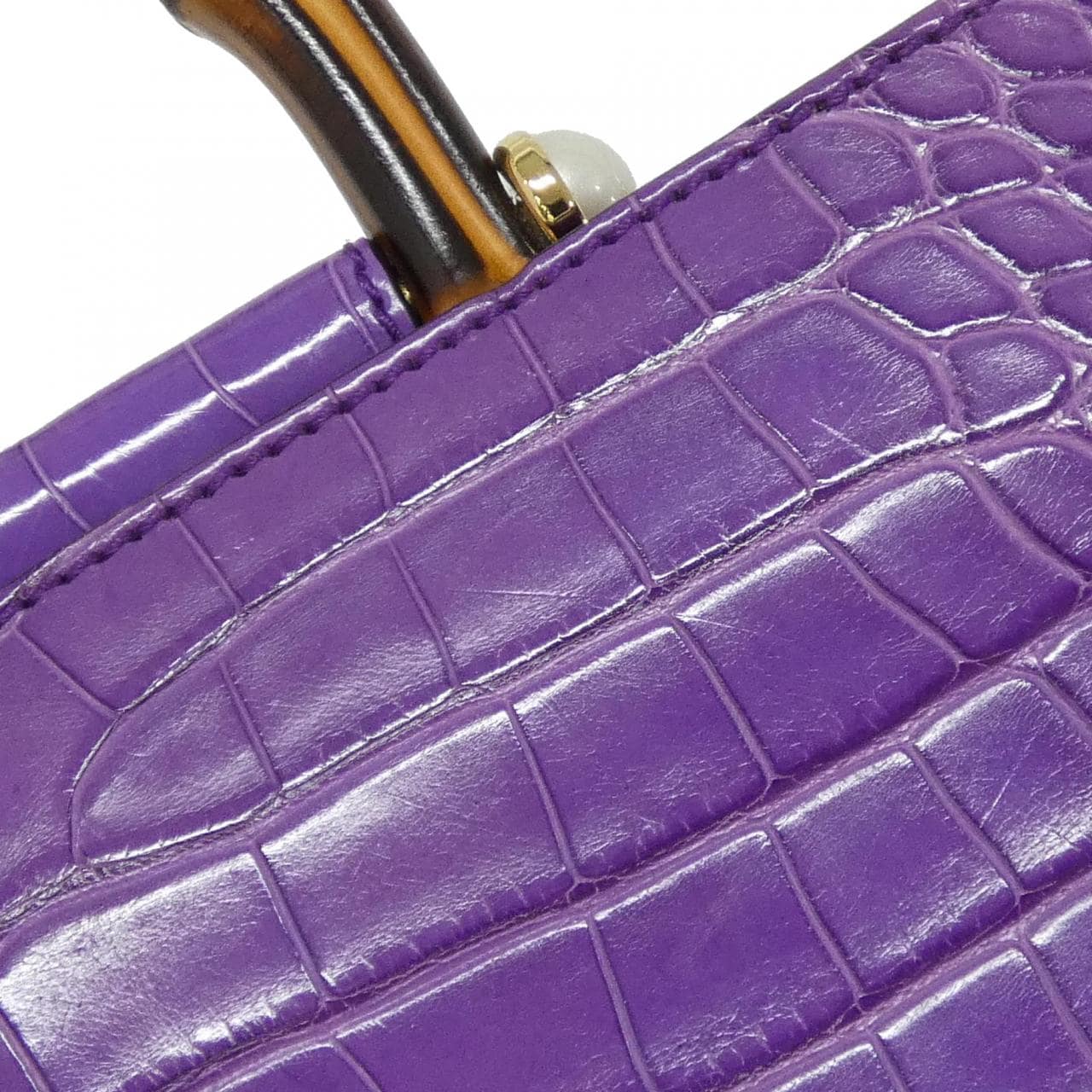 GUCCI 470271 Bag Crocodile Purple Crocodile Rank A - Thumbnail 5