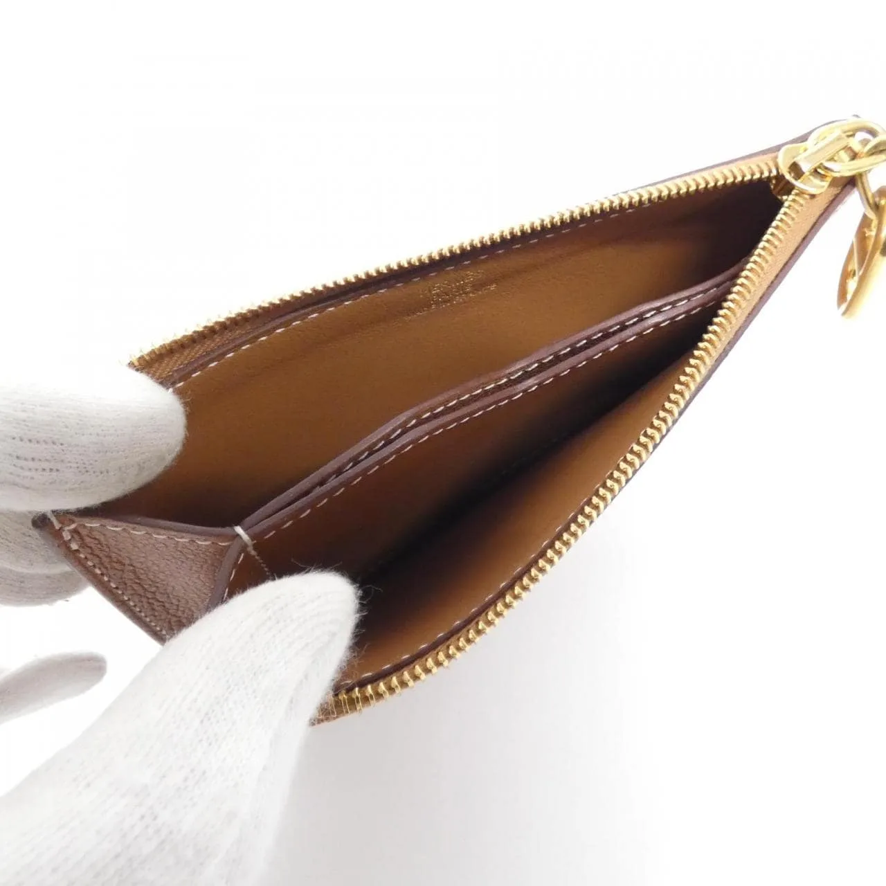 HERMES 086311CC Card Case 金色 中古品A - 縮圖 9