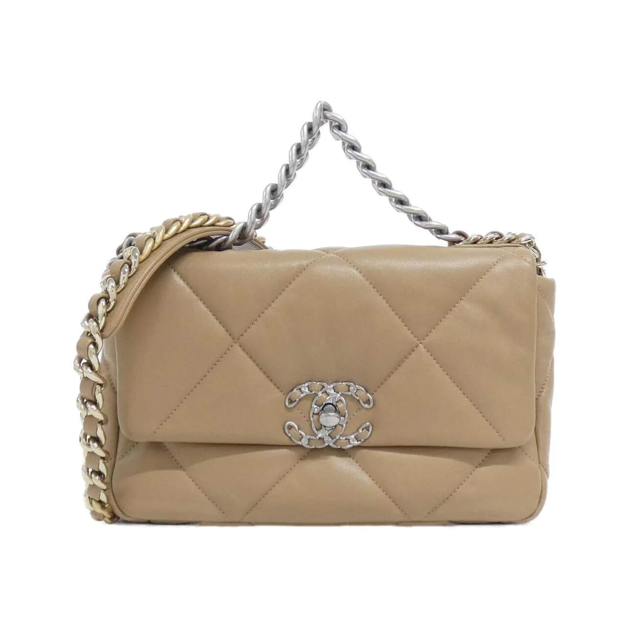 CHANEL Chanel 19 AS1160 Shoulder Lambskin Beige