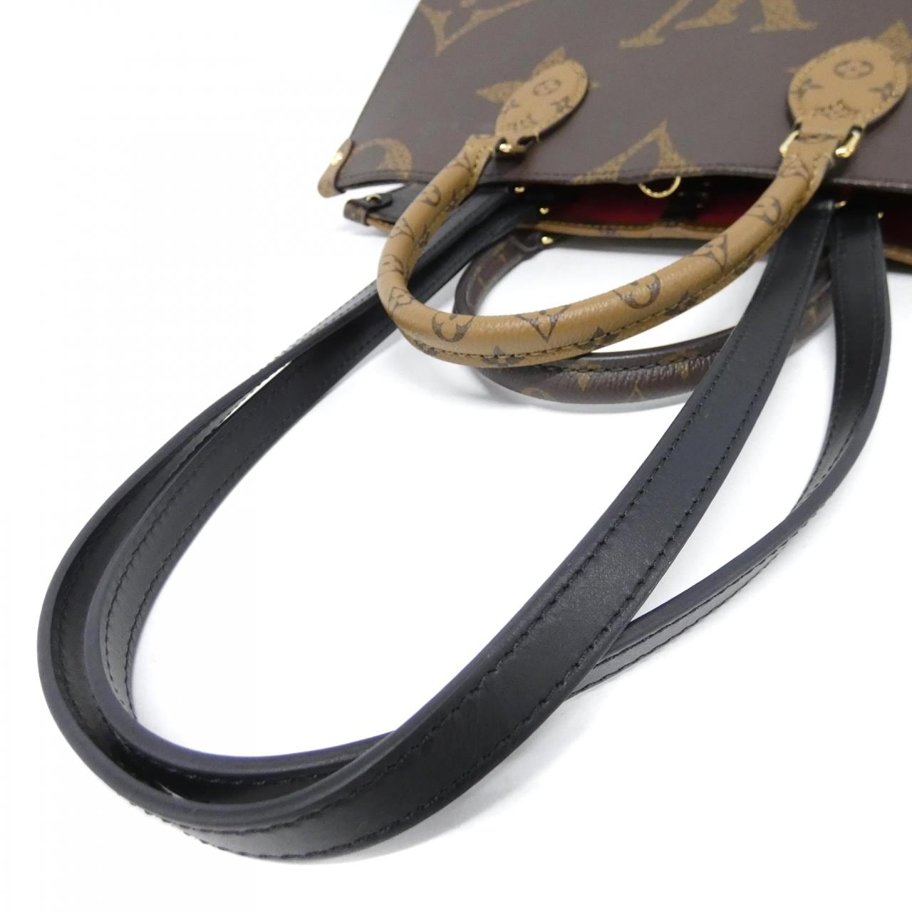 LOUIS VUITTON OnTheGo M45321 Bag Monogram 黑色 Monogram 中古品A - 縮圖 7