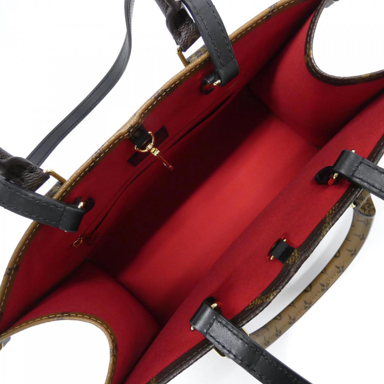 LOUIS VUITTON OnTheGo M45321 Bag Monogram 黑色 Monogram 中古品A - 縮圖 8