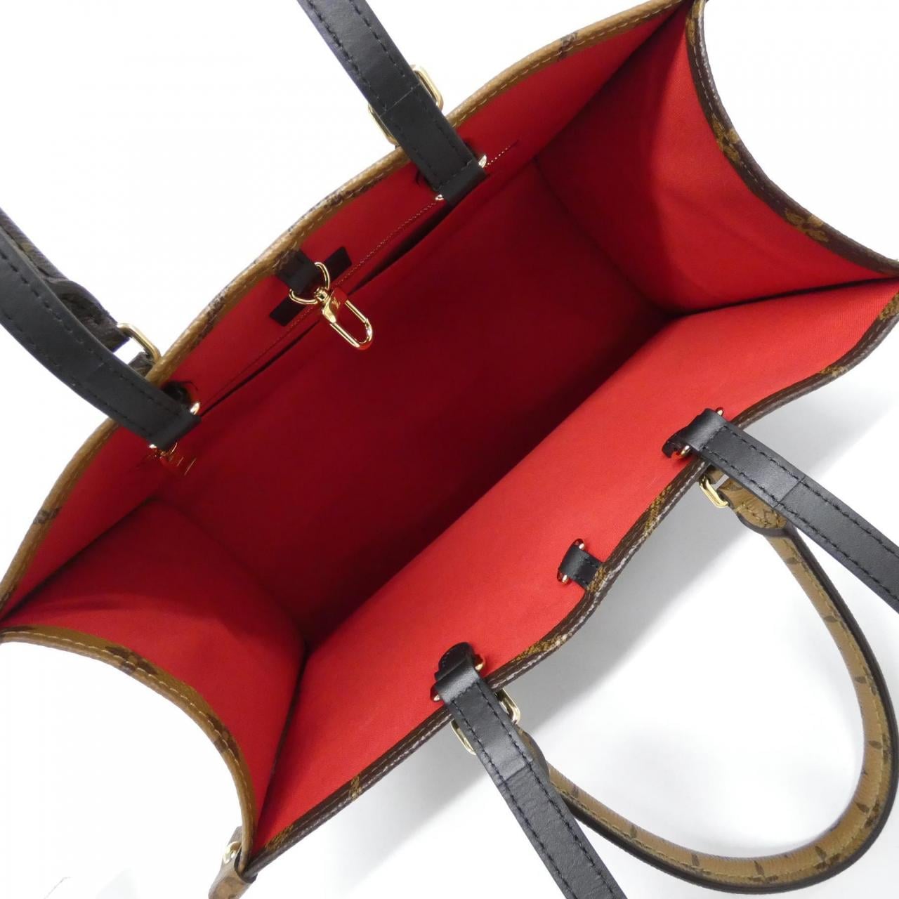 LOUIS VUITTON OnTheGo M45321 Bag Monogram 黑色 Monogram 中古品A - 縮圖 8