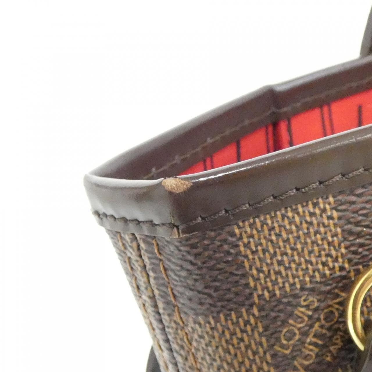 LOUIS VUITTON Neverfull N51109 Tote Damier 黑色 Damier 中古品A - 縮圖 3