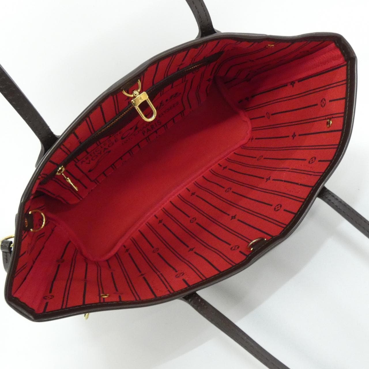 LOUIS VUITTON Neverfull N51109 Tote Damier 黑色 Damier 中古品A - 縮圖 6