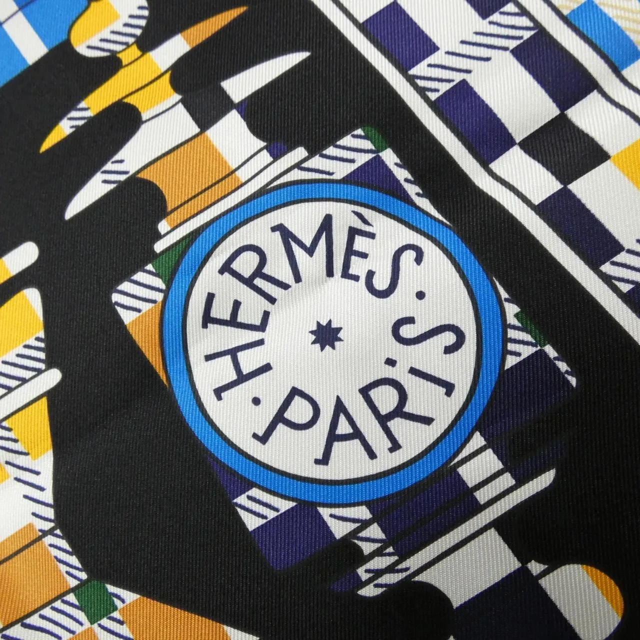 HERMES Scarf 黑色 中古品A - 縮圖 2