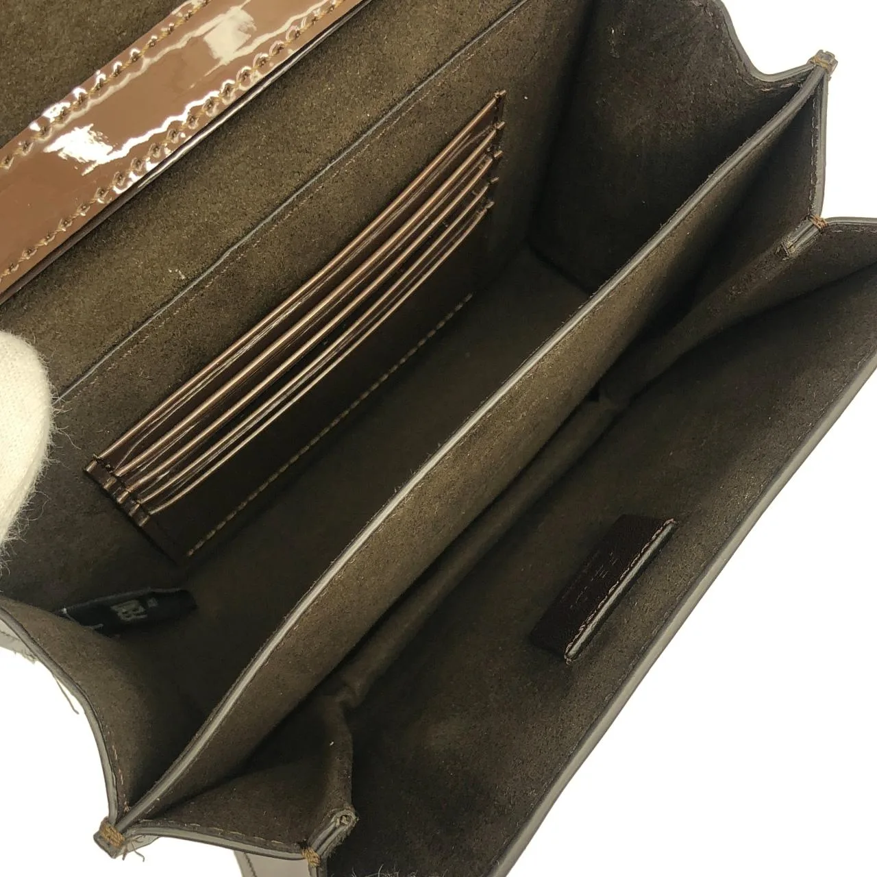 FENDI 8BT317 A5AU Shoulder Patent Leather 黑色 漆皮 中古品A - 縮圖 8