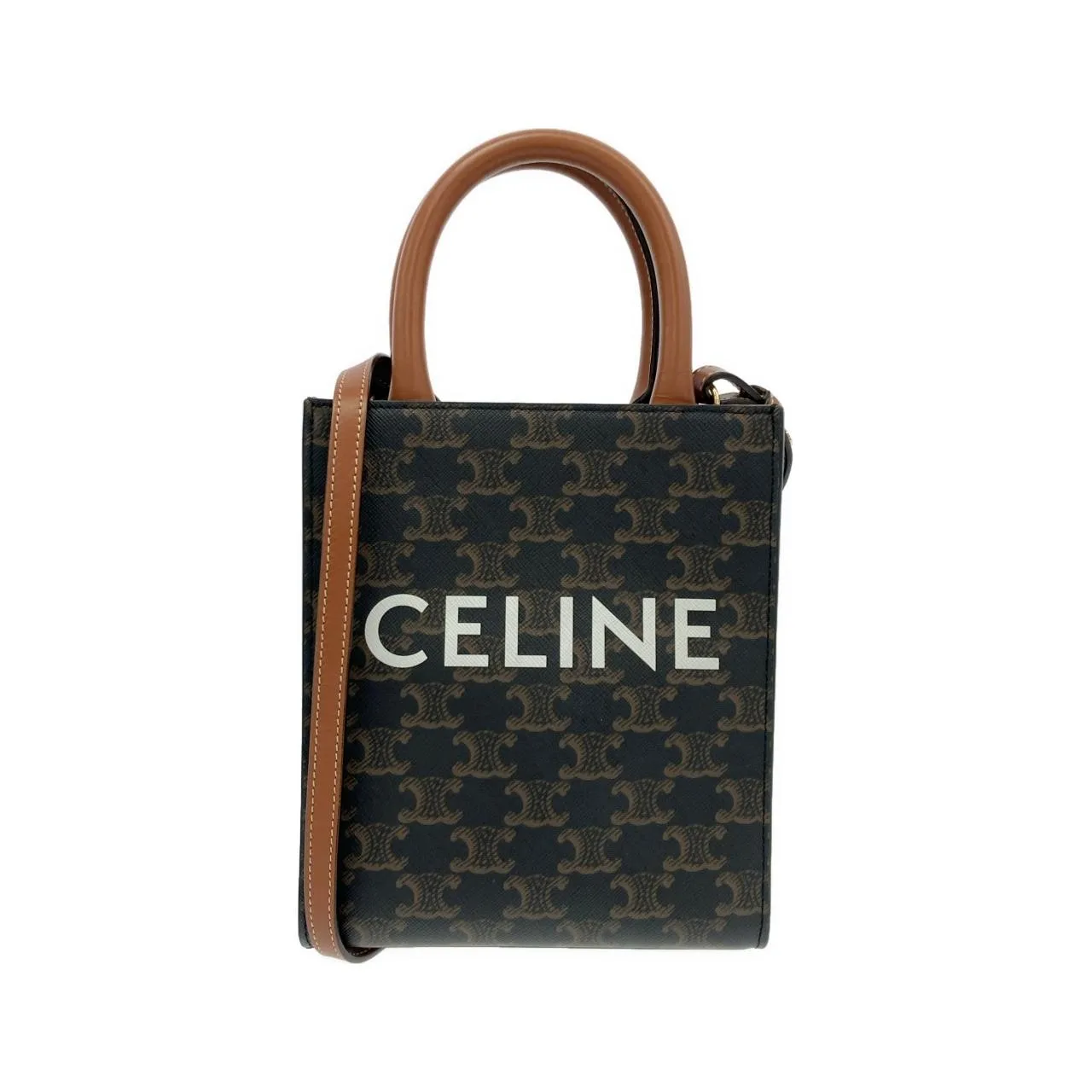 CELINE Cabas 194372BZK Handbag Canvas Black