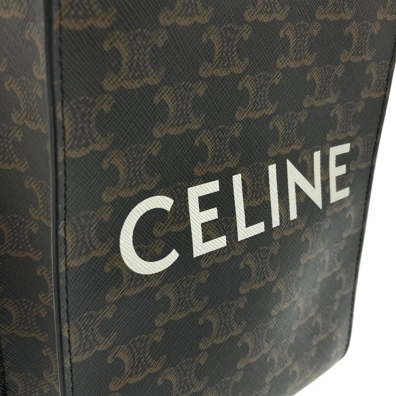 CELINE Cabas 194372BZK Handbag Canvas 黑色 帆布 中古品A - 縮圖 4