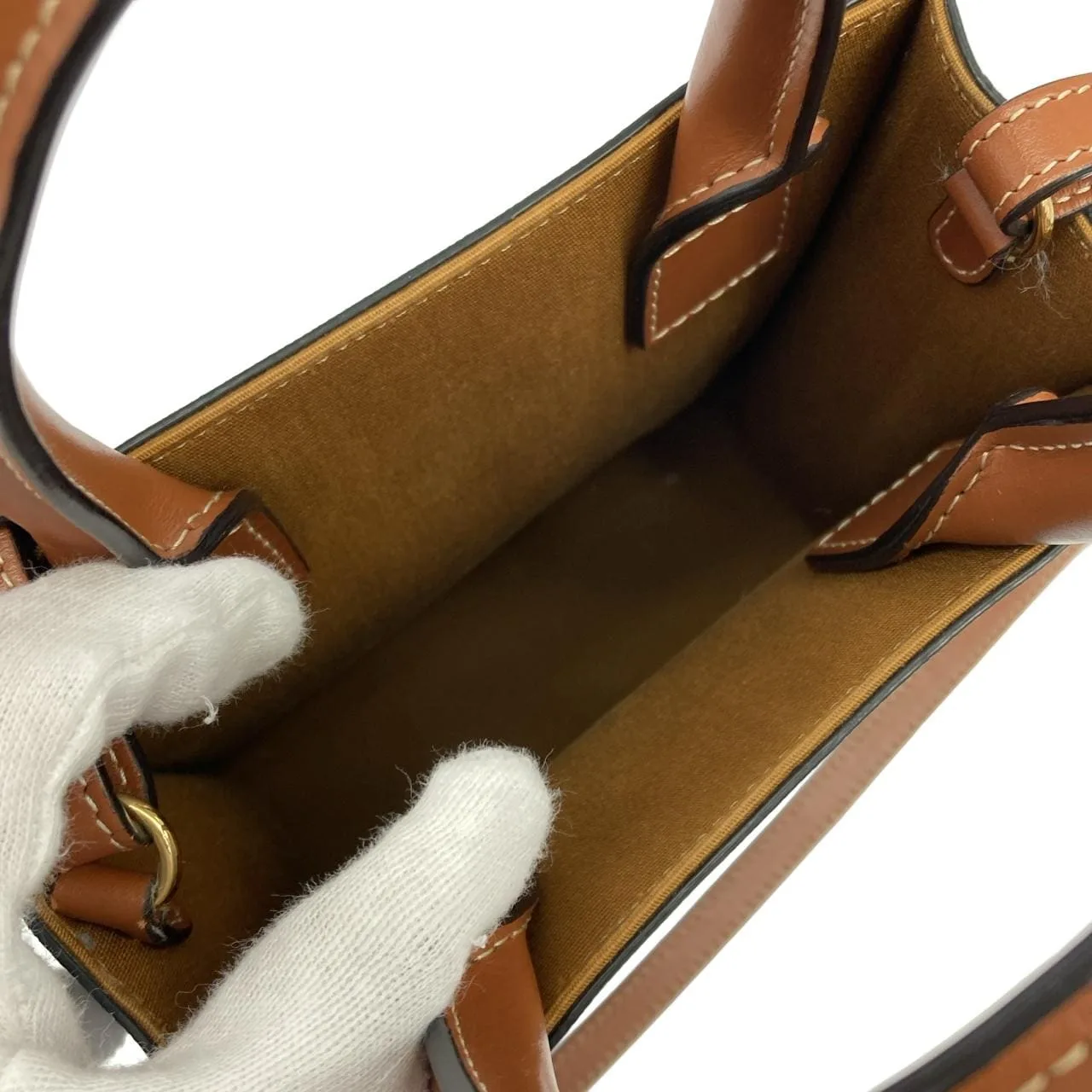 CELINE Cabas 194372BZK Handbag Canvas 黑色 帆布 中古品A - 縮圖 7