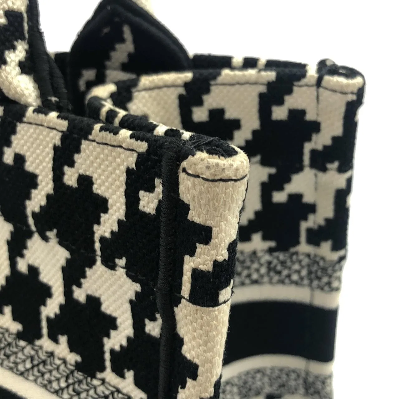 DIOR Book Tote M1265ZTQT Tote Canvas 黑色 帆布 中古品B - 縮圖 5