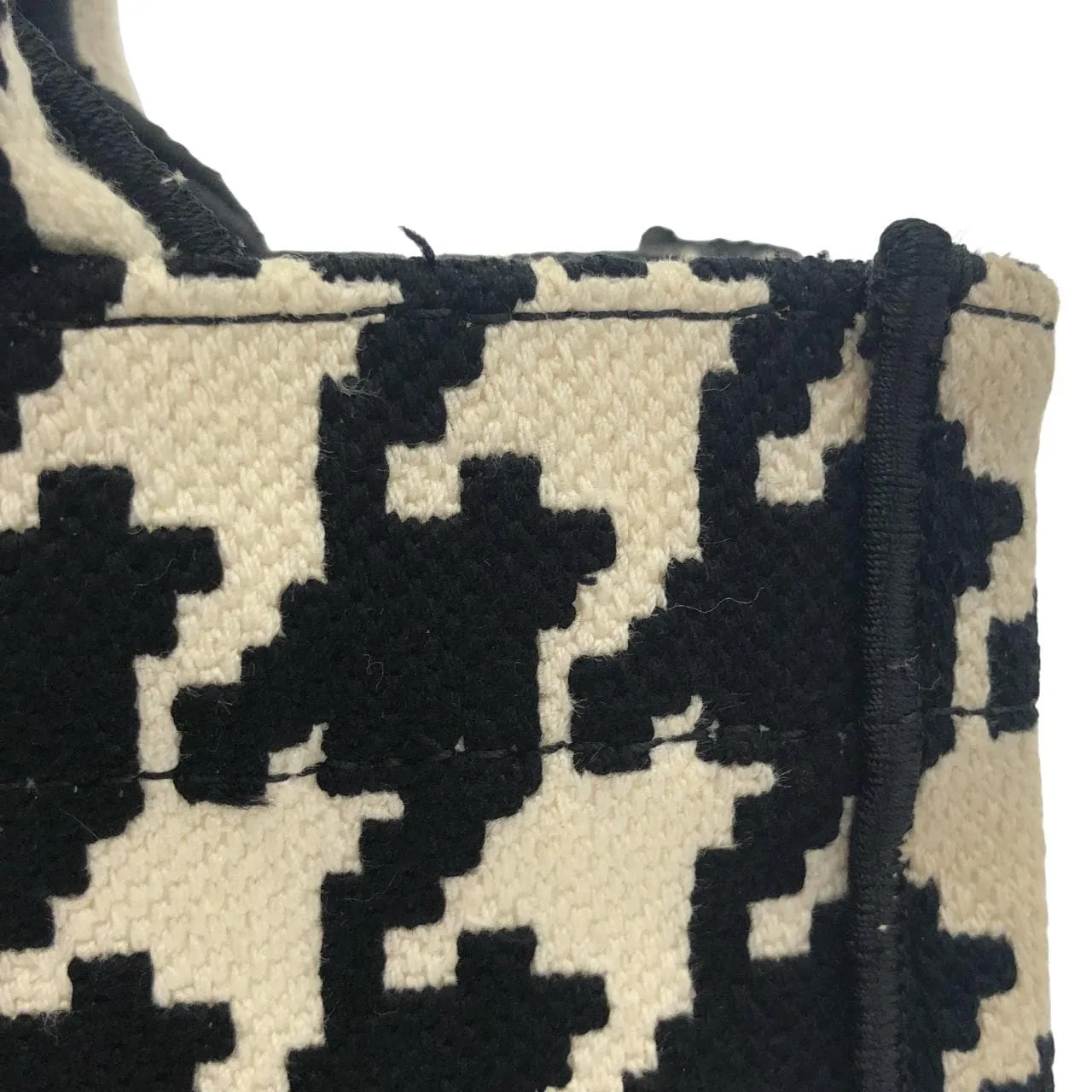 DIOR Book Tote M1265ZTQT Tote Canvas 黑色 帆布 中古品B - 縮圖 6