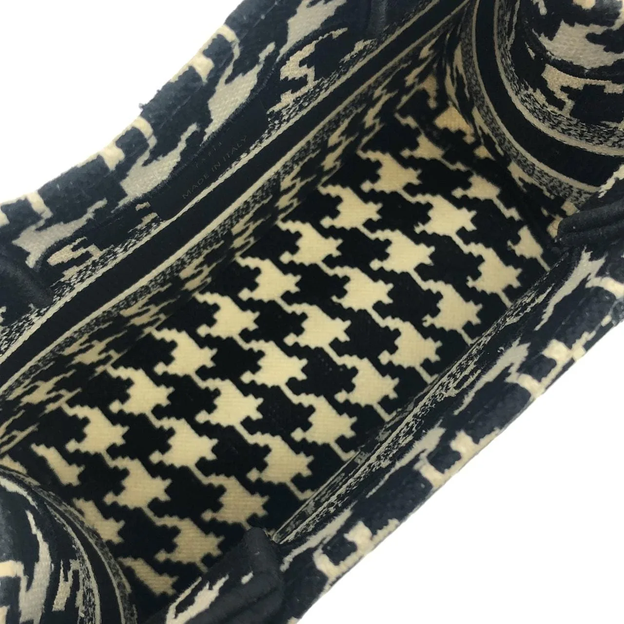 DIOR Book Tote M1265ZTQT Tote Canvas 黑色 帆布 中古品B - 縮圖 10