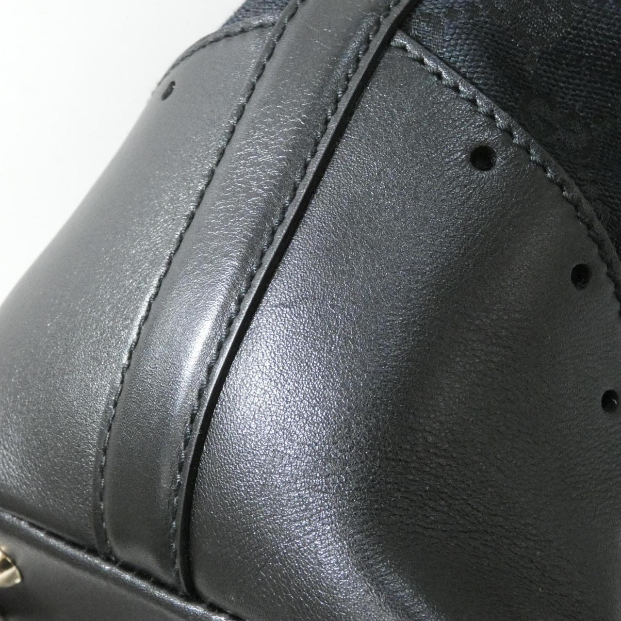 GUCCI 145993 Handbag Canvas 黑色 帆布 中古品A - 縮圖 5