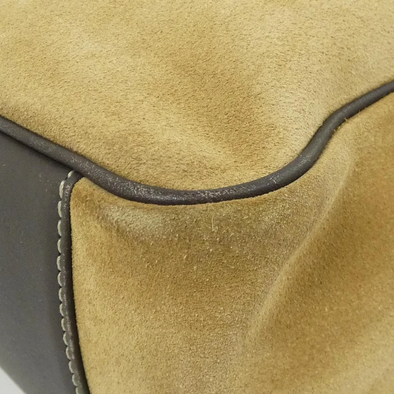 LOEWE Shoulder Leather Beige Leather Rank B - Thumbnail 3