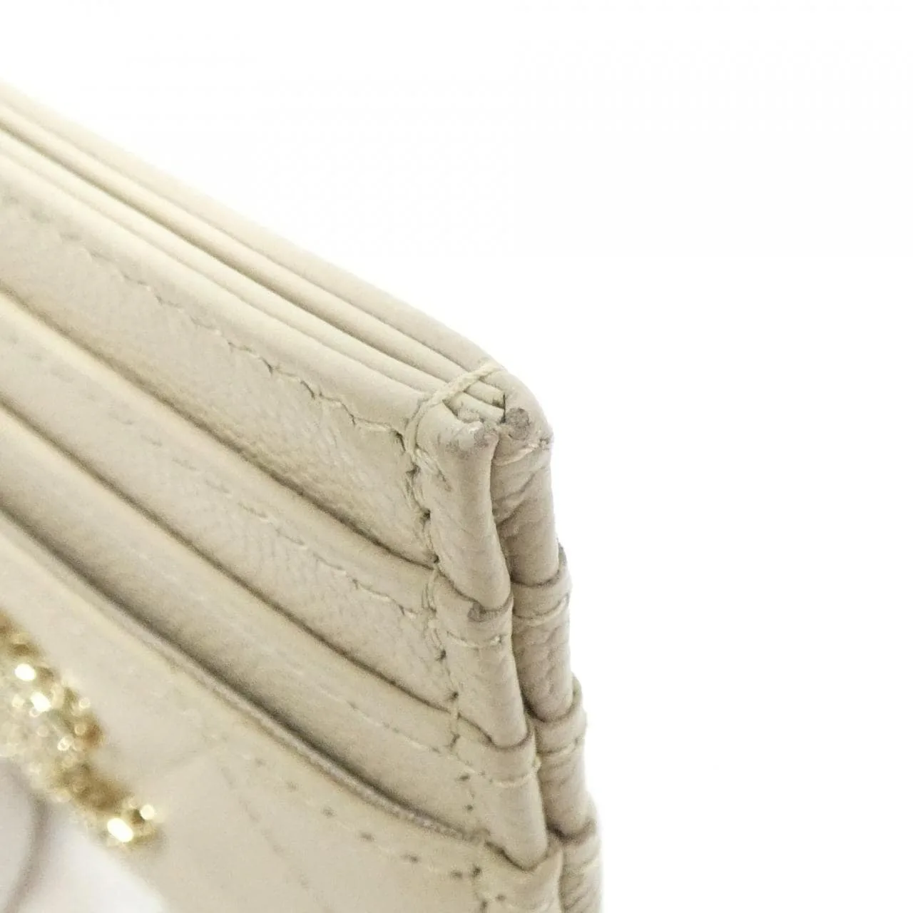 CHANEL AP4563 Card Case Grained Calfskin 米色 荔枝紋牛皮 中古品A - 縮圖 4