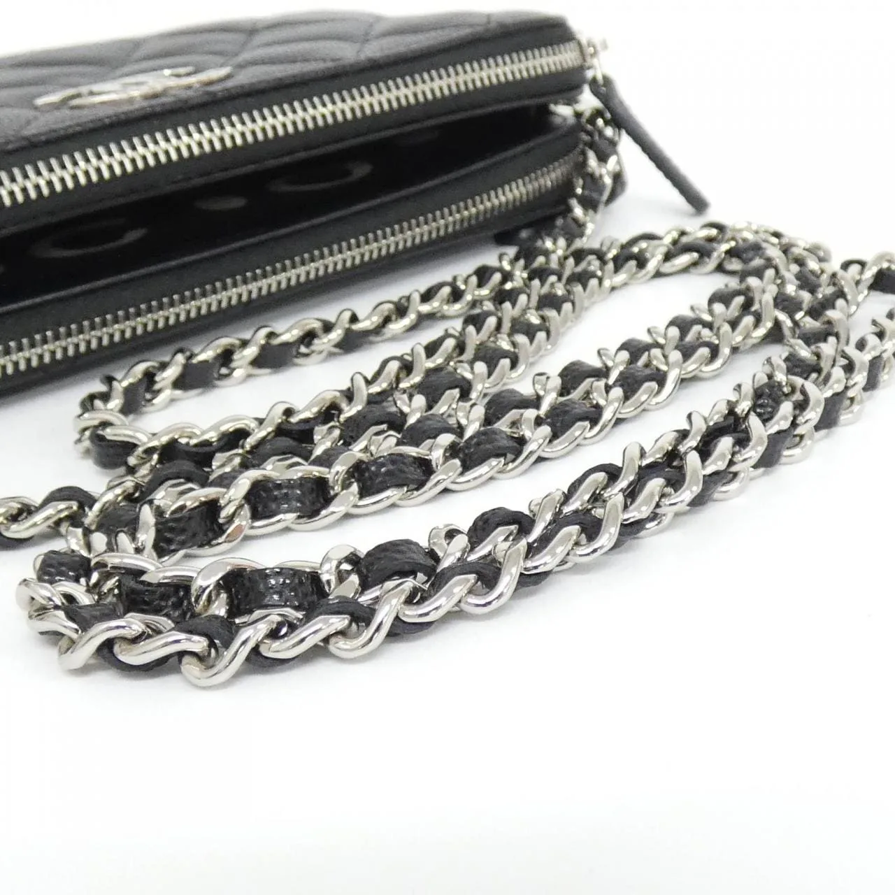 CHANEL Chanel 19 AP3837 Wallet Grained Calfskin 黑色 荔枝紋牛皮 中古品A - 縮圖 5