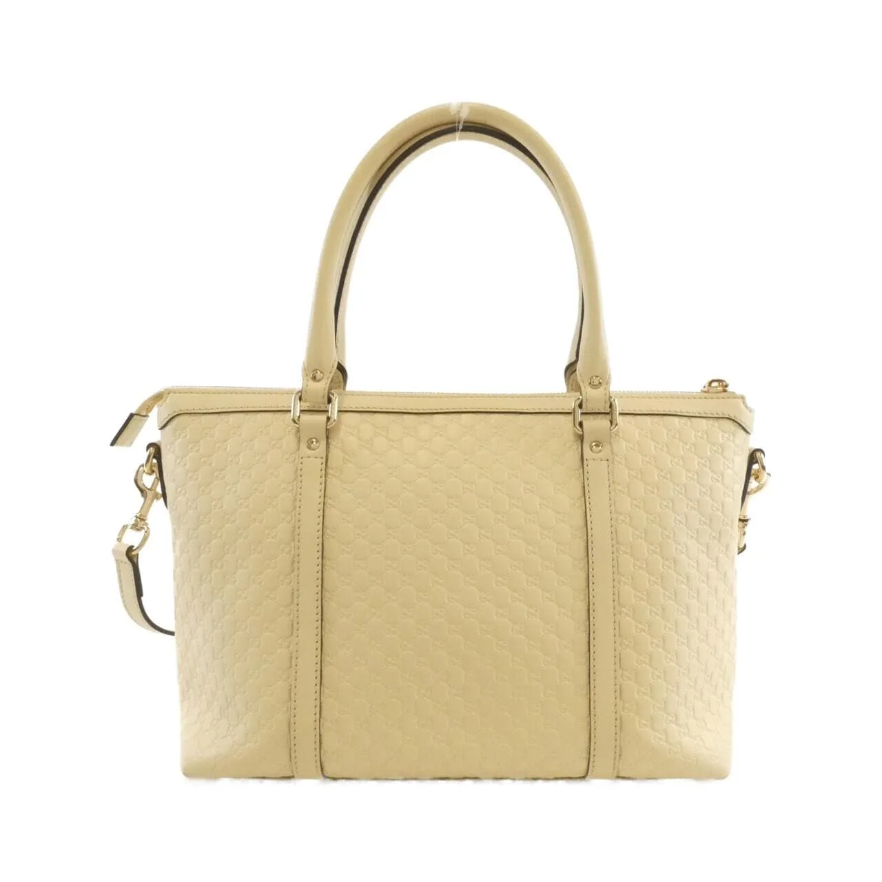 GUCCI GG Supreme 449656 Handbag Leather White Leather Rank B - Thumbnail 2