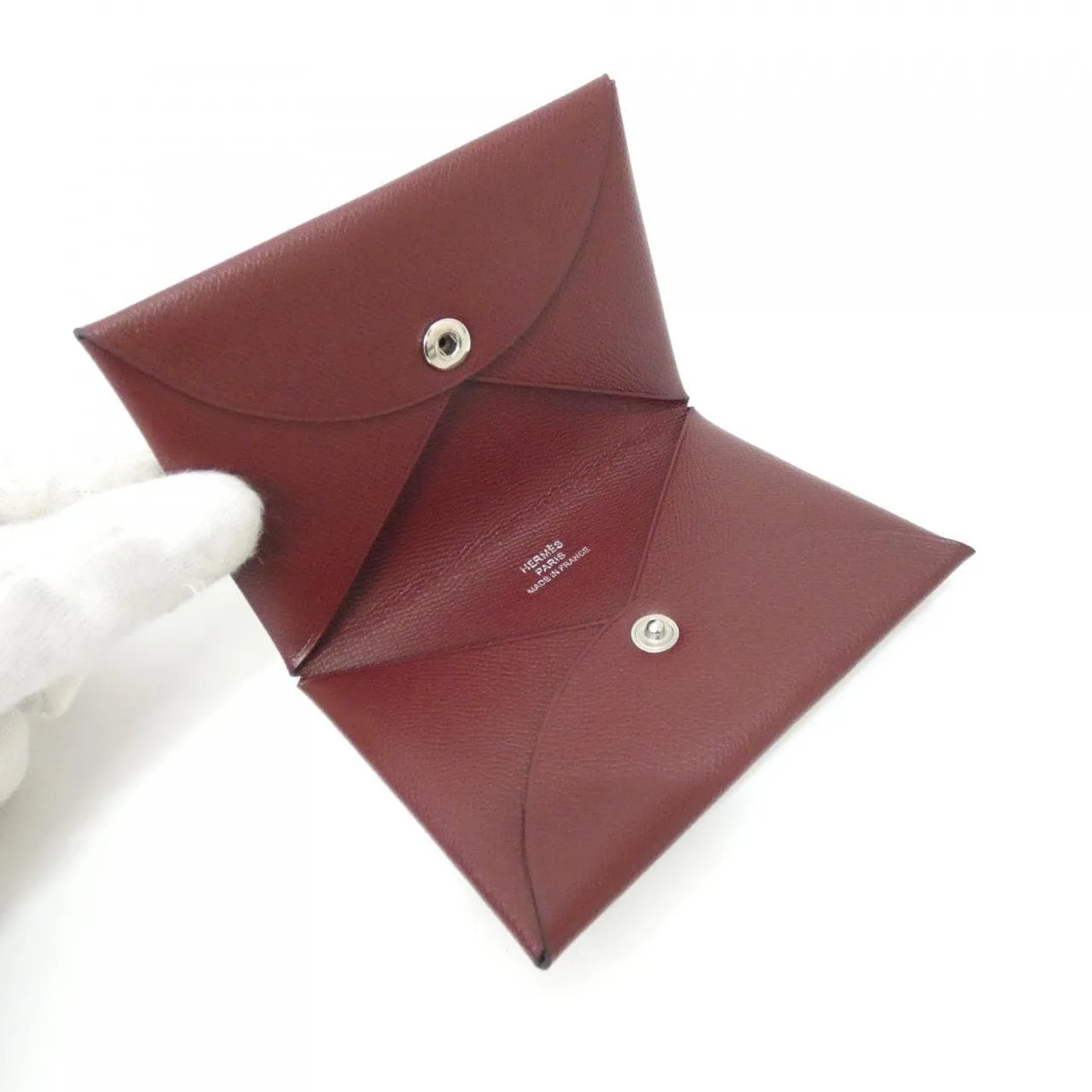 HERMES 078309CK Card Case Rouge 中古品A - 縮圖 2