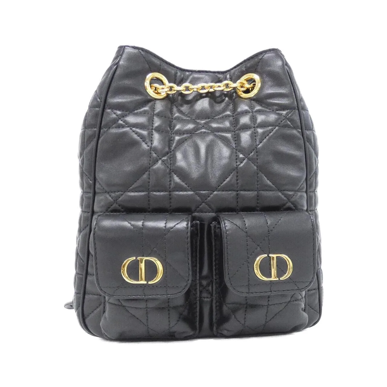 DIOR Caro M3375UUVB Backpack Lambskin Black