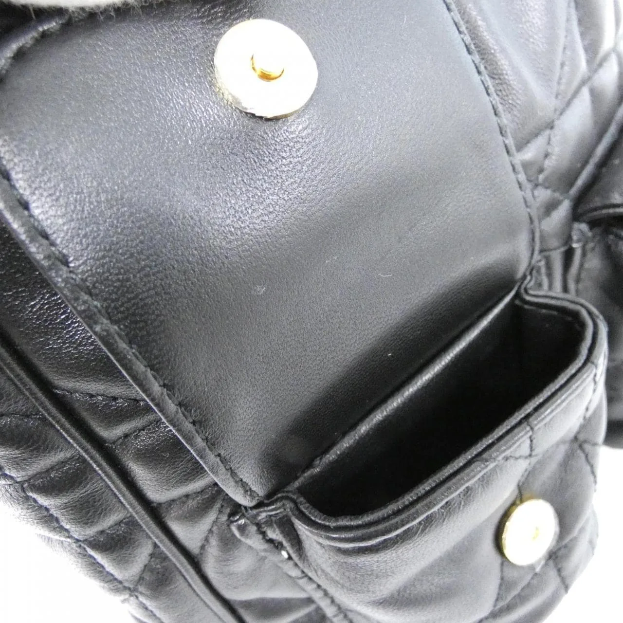 DIOR Caro M3375UUVB Backpack Lambskin 黑色 羊皮 中古品A - 縮圖 4