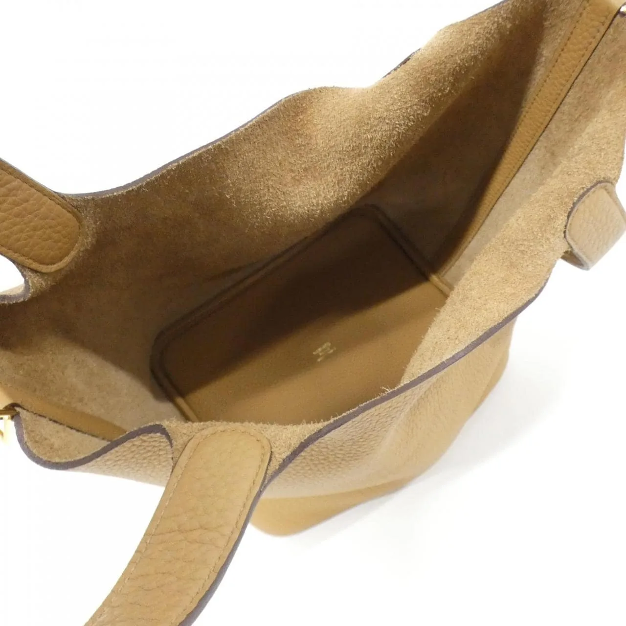 HERMES Picotin 060991CC Handbag Clemence 黑色 Clemence 皮 中古品A - 縮圖 5