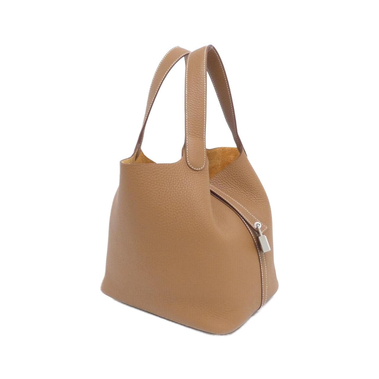 HERMES HERMÈS Picotin 060991CK Bag Clemence Gold