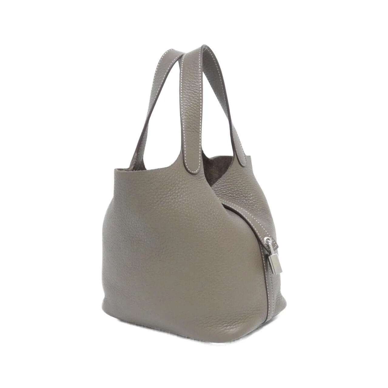 HERMES Picotin 056289CK Handbag Clemence Etoupe