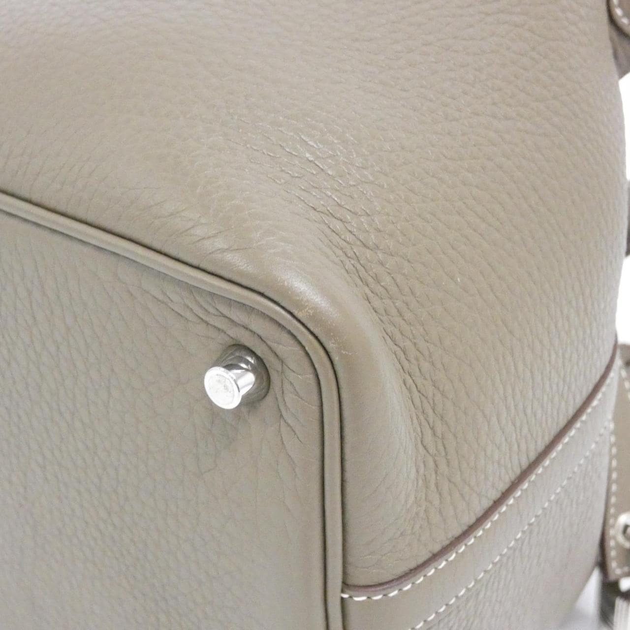 HERMES HERMÈS Picotin 056289CK Bag Clemence Etoupe Clemence Leather - Thumbnail 2