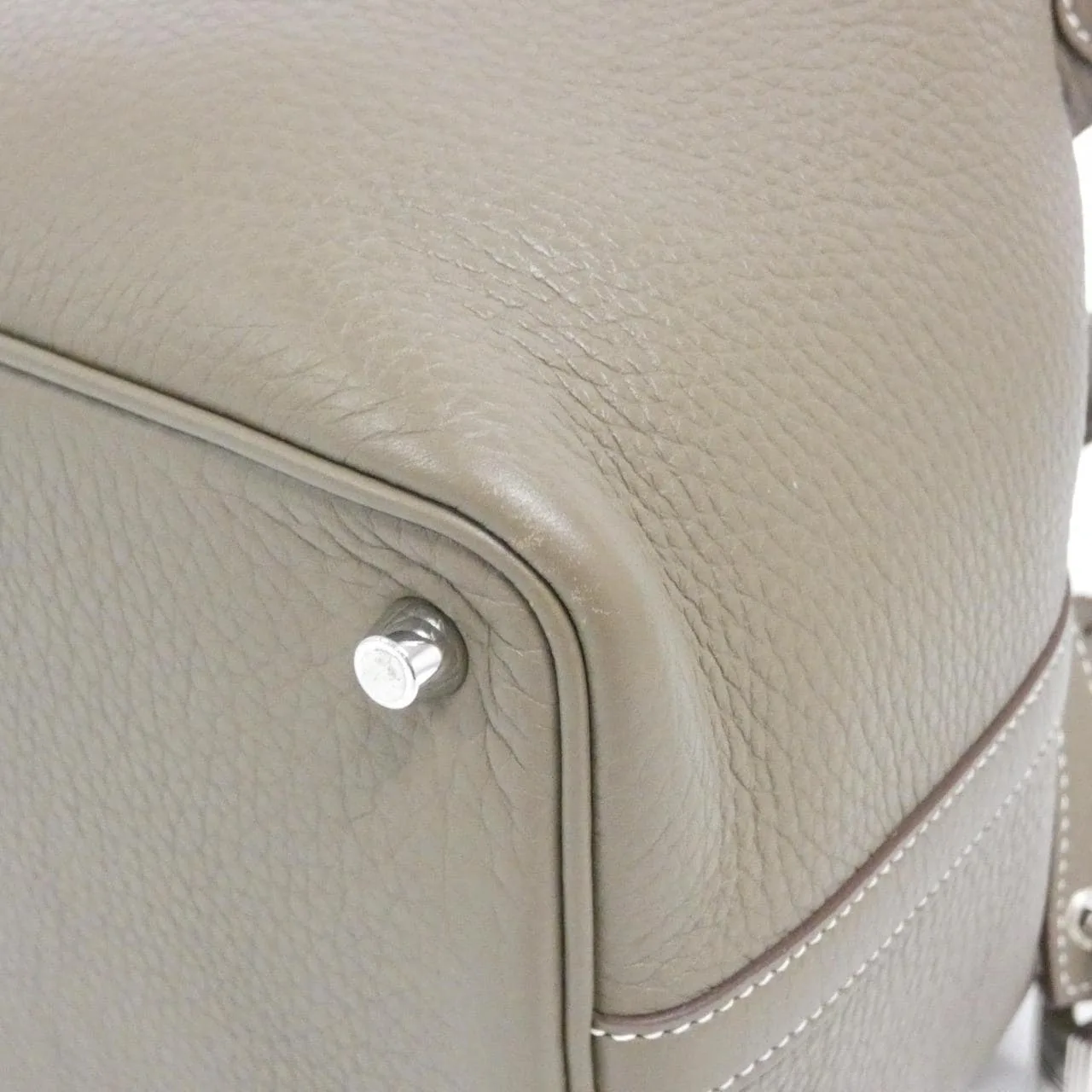 HERMES Picotin 056289CK Handbag Clemence Etoupe Clemence Leather Rank A - Thumbnail 2