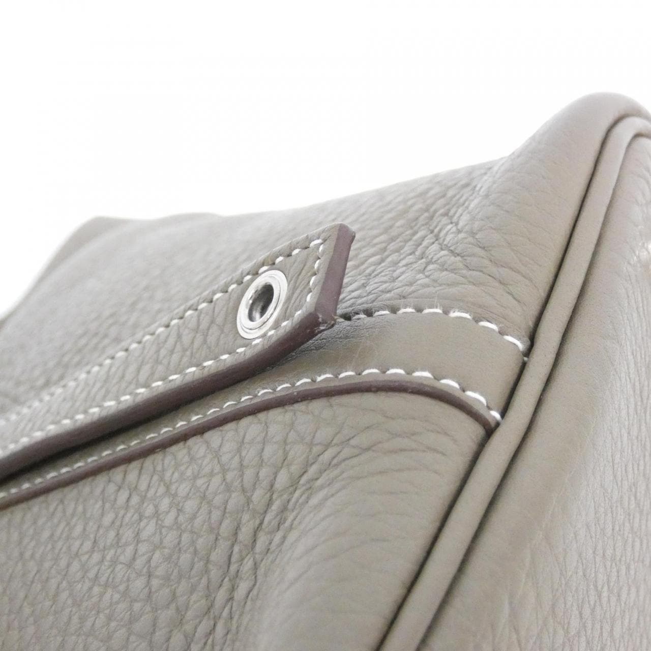 HERMES HERMÈS Picotin 056289CK Bag Clemence Etoupe Clemence Leather - Thumbnail 3