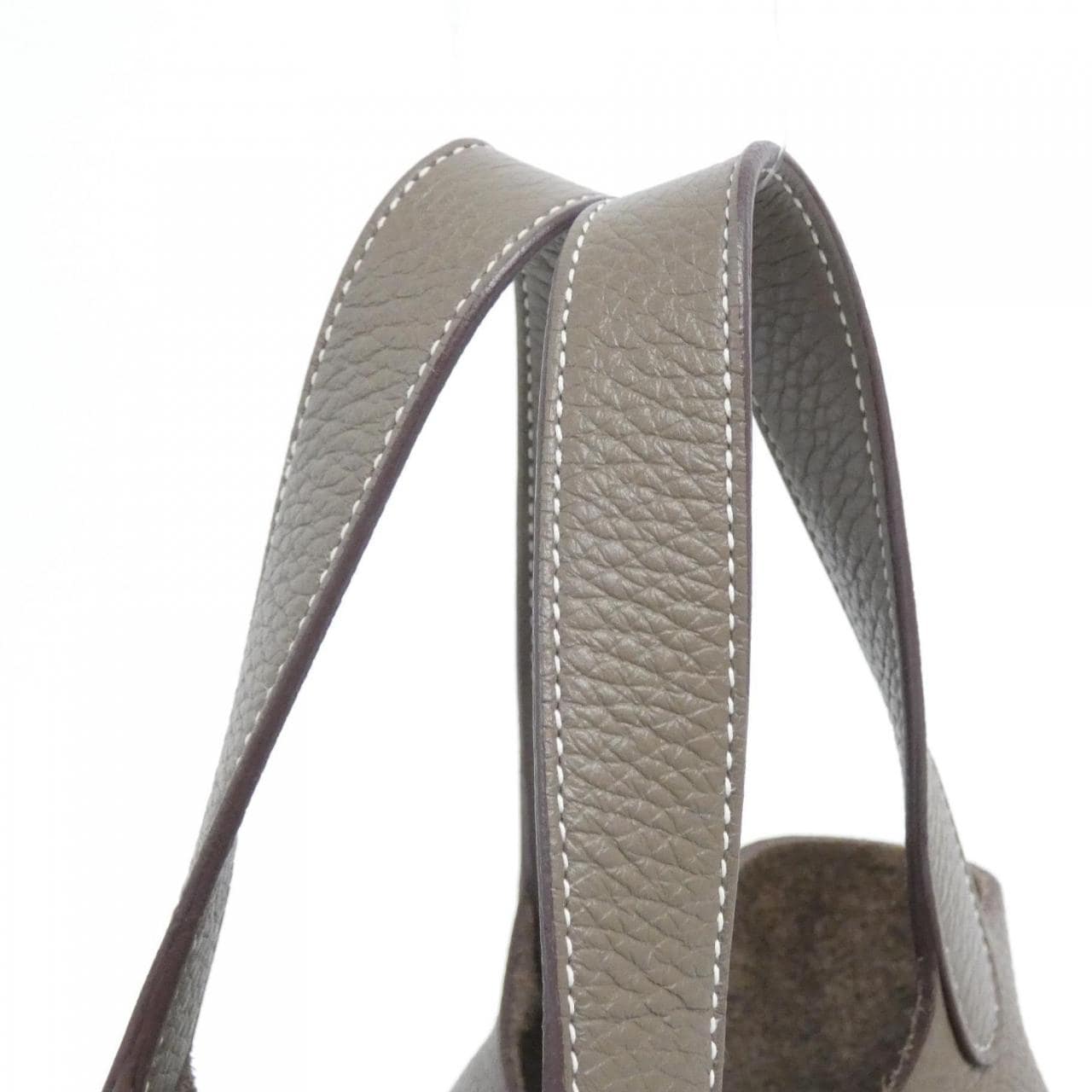 HERMES HERMÈS Picotin 056289CK Bag Clemence Etoupe Clemence Leather - Thumbnail 5