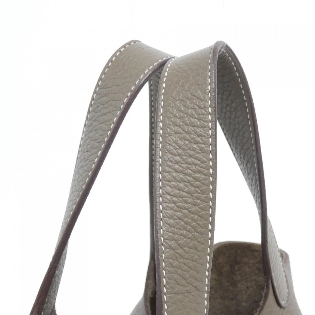 HERMES Picotin 056289CK Handbag Clemence Etoupe Clemence Leather Rank A - Thumbnail 5